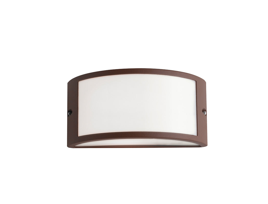 Applique per esterno in alluminio bianco , nero , silver o corten con diffusore in policarbonato IP54 1XE27 non inclusa AUSTIN Applique per esterno in alluminio bianco , nero , silver o corten con diffusore in policarbonato IP54 1XE27 non inclusa AUSTIN